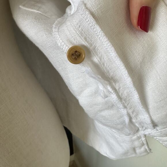 MADEWELL Linen Shirt Women Flap-Pocket Button Up NO994 - Picture 9 of 12